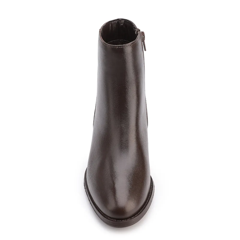 Bota Couro Marrom Escuro - imagem 5