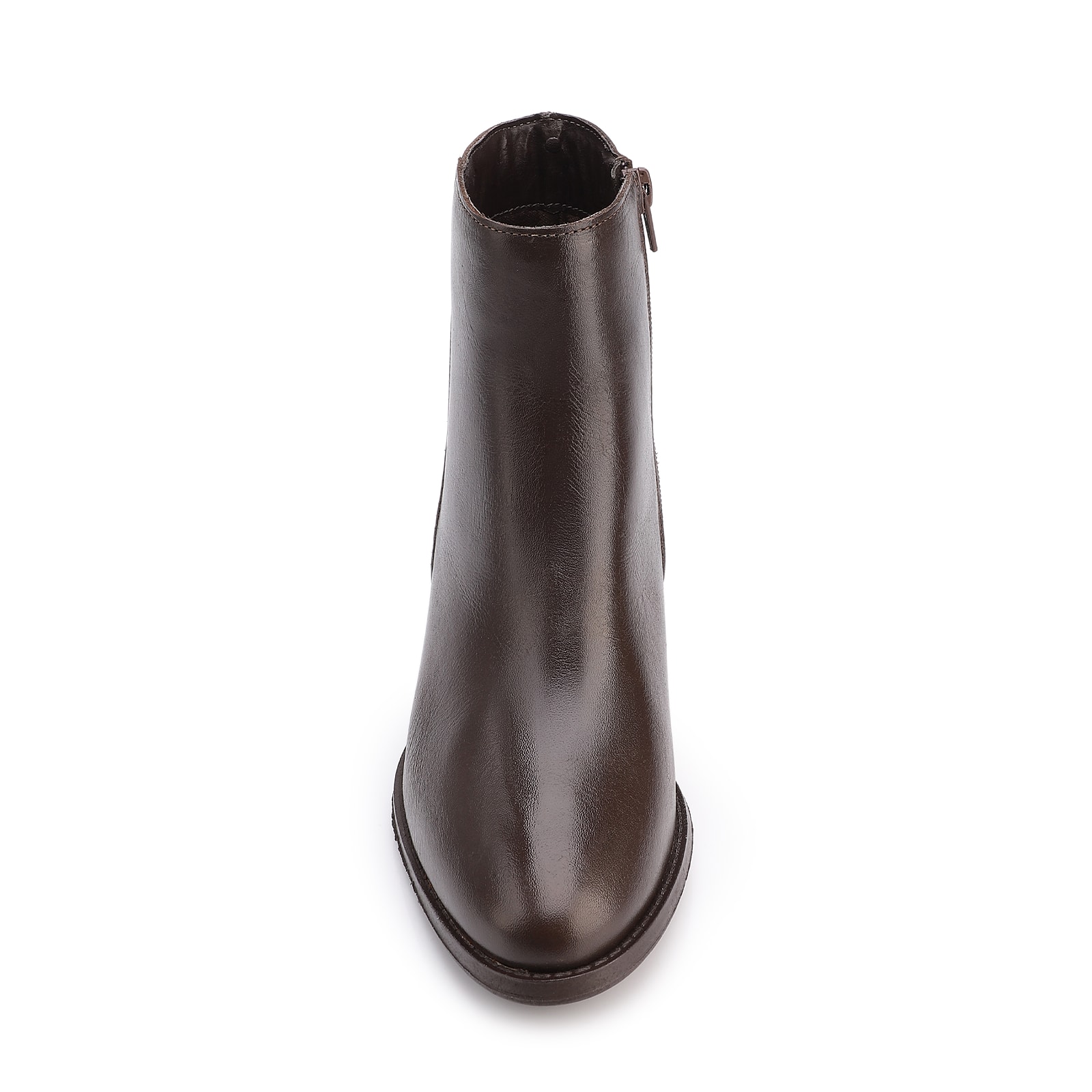 Bota Couro Marrom Escuro