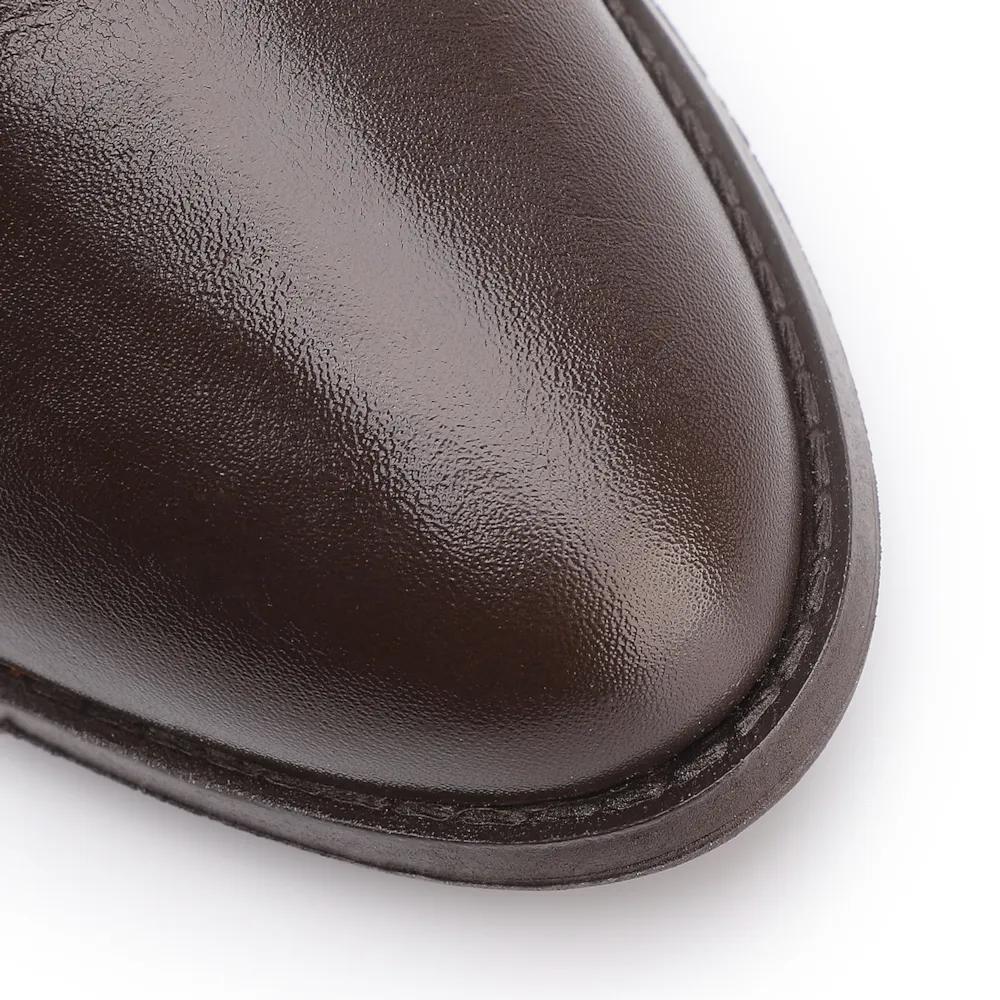 Bota Couro Marrom Escuro - imagem 6
