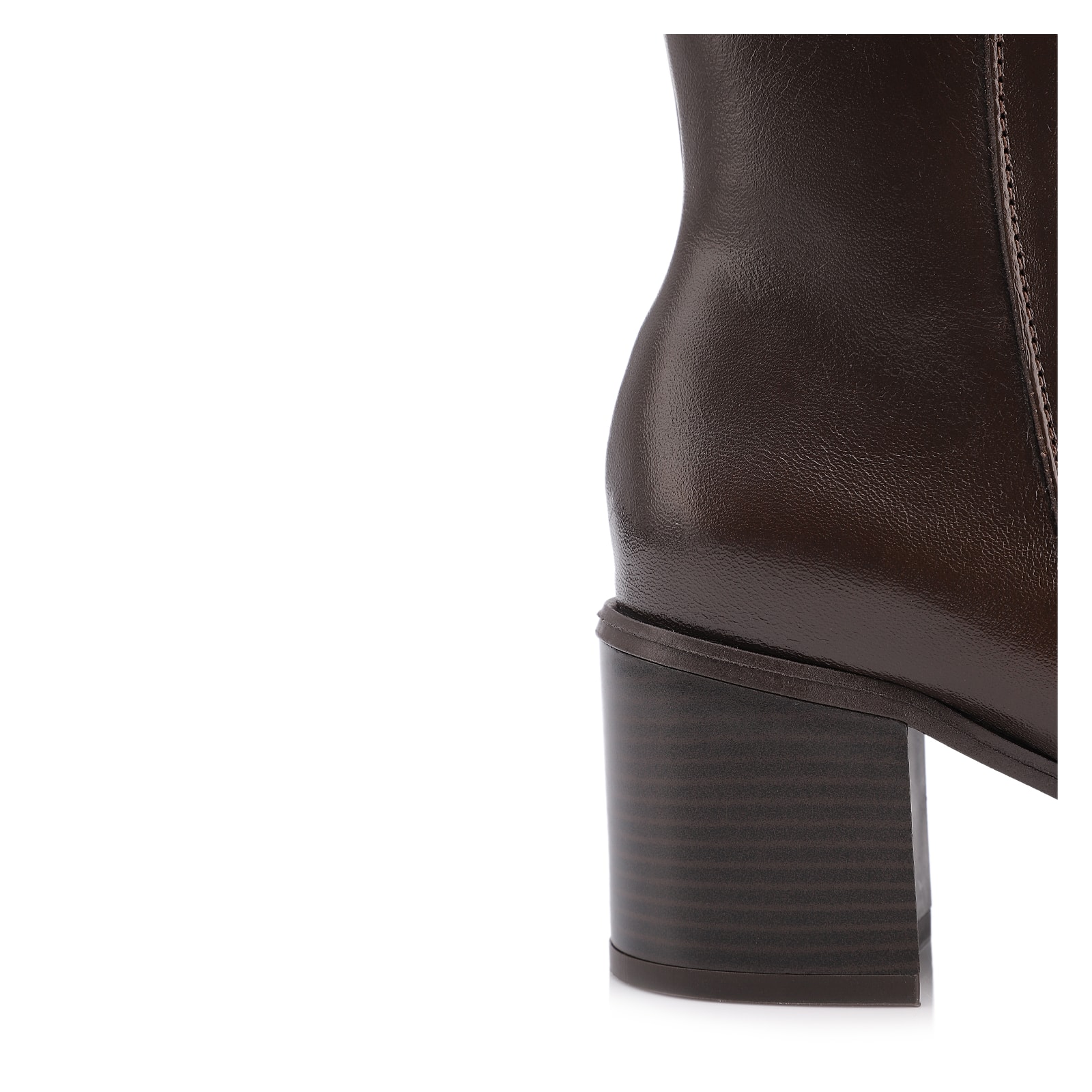Bota Couro Marrom Escuro