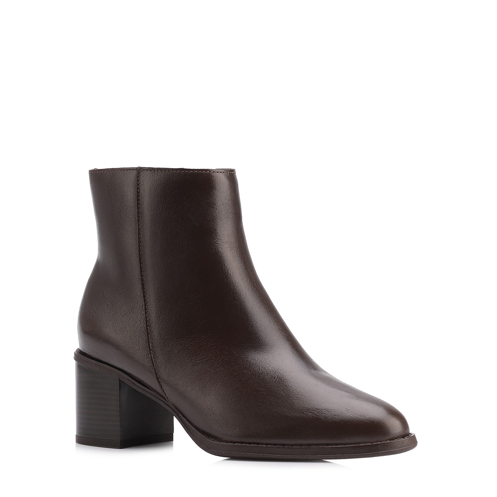 Bota Couro Marrom Escuro