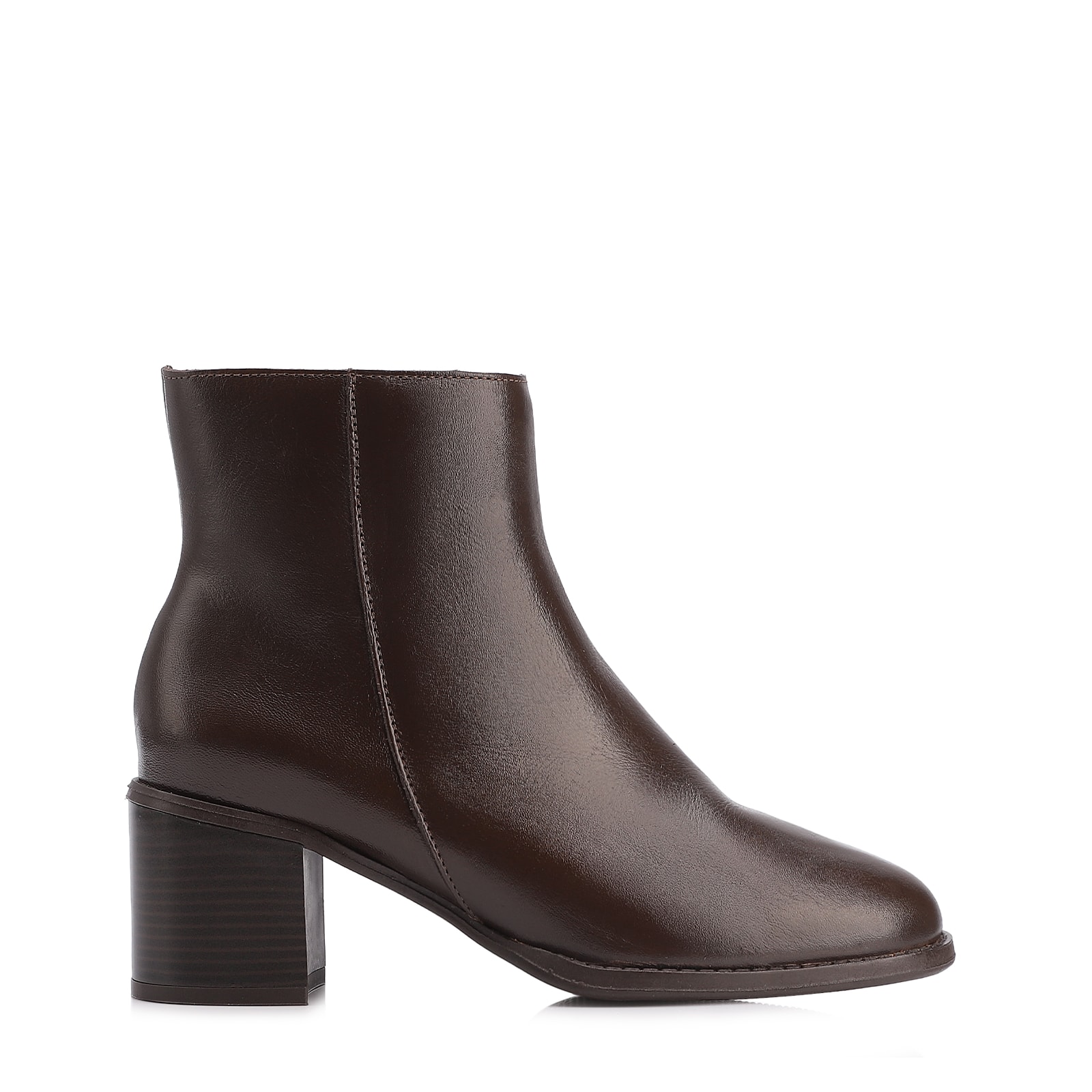 Bota Couro Marrom Escuro