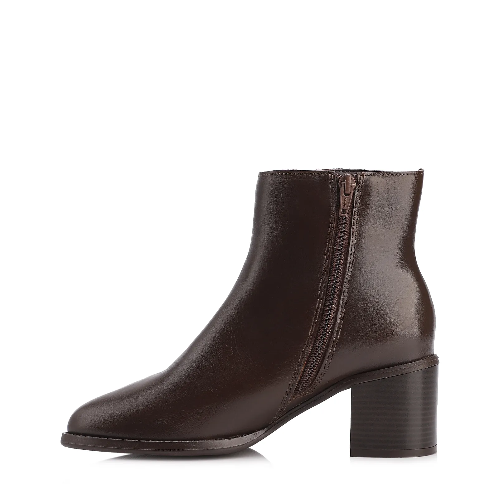 Bota Couro Marrom Escuro