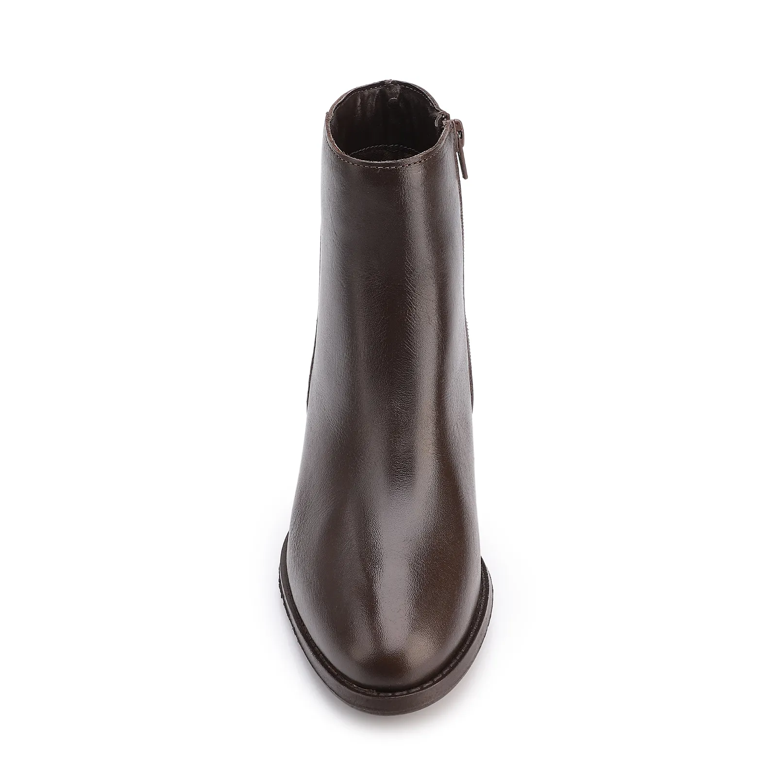 Bota Couro Marrom Escuro