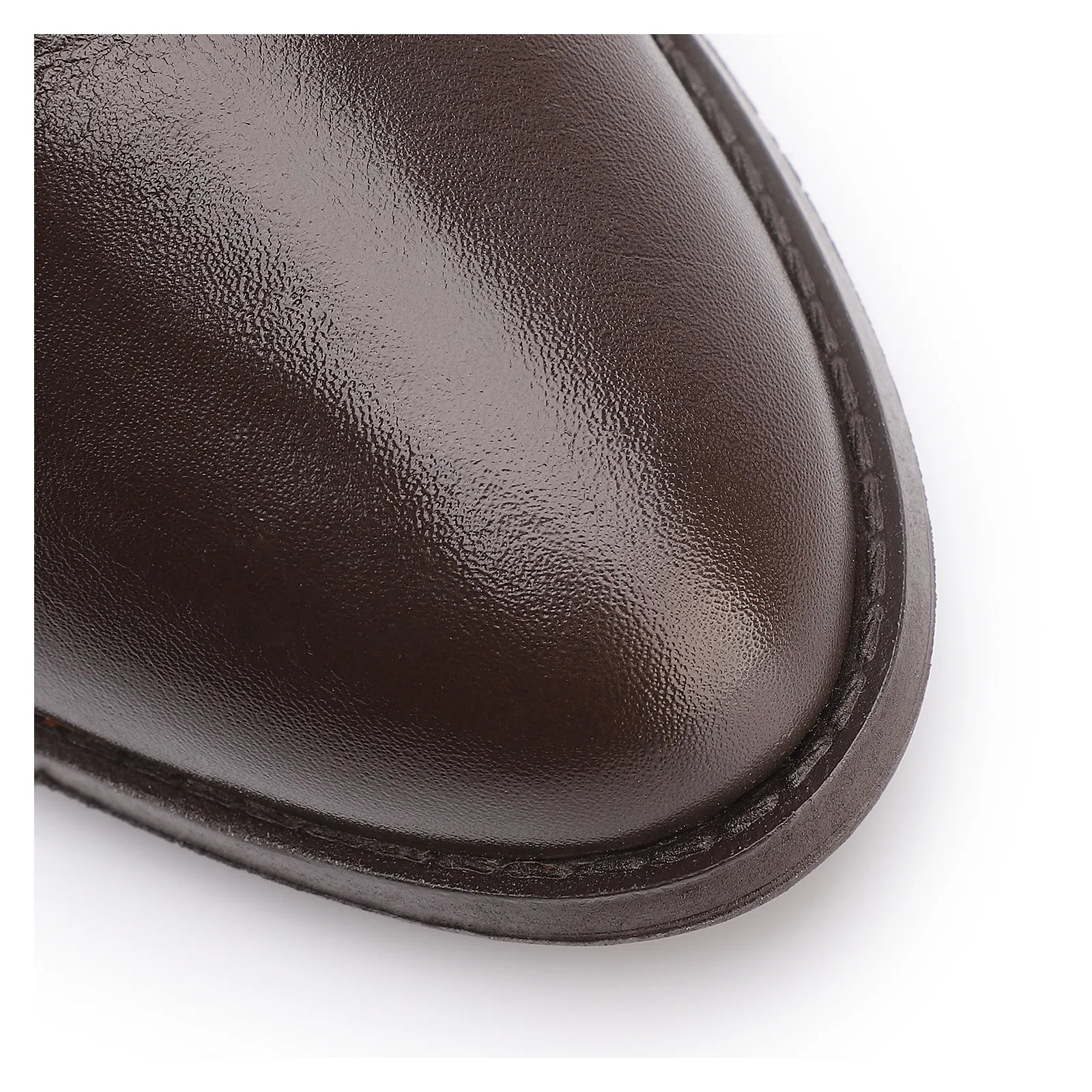 Bota Couro Marrom Escuro