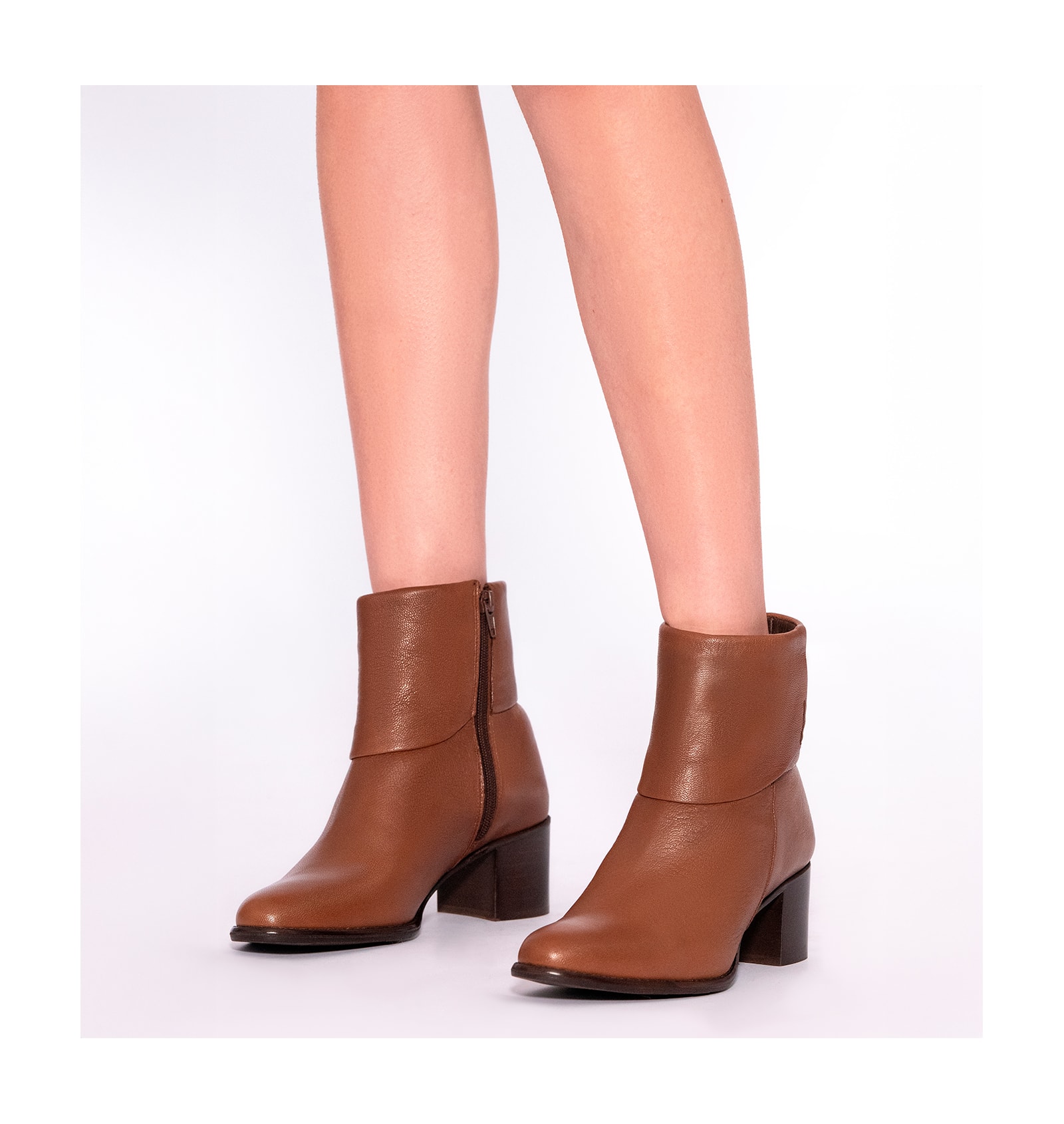 Bota Couro Pelica Marrom