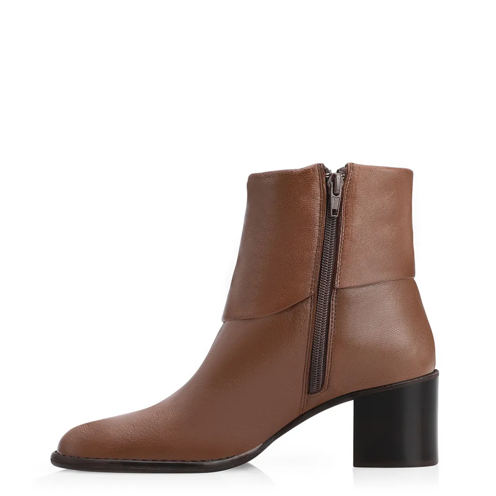 Bota Couro Pelica Marrom Escuro - imagem 4