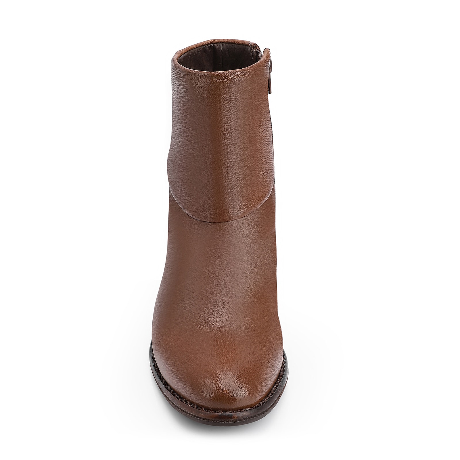 Bota Couro Pelica Marrom Escuro