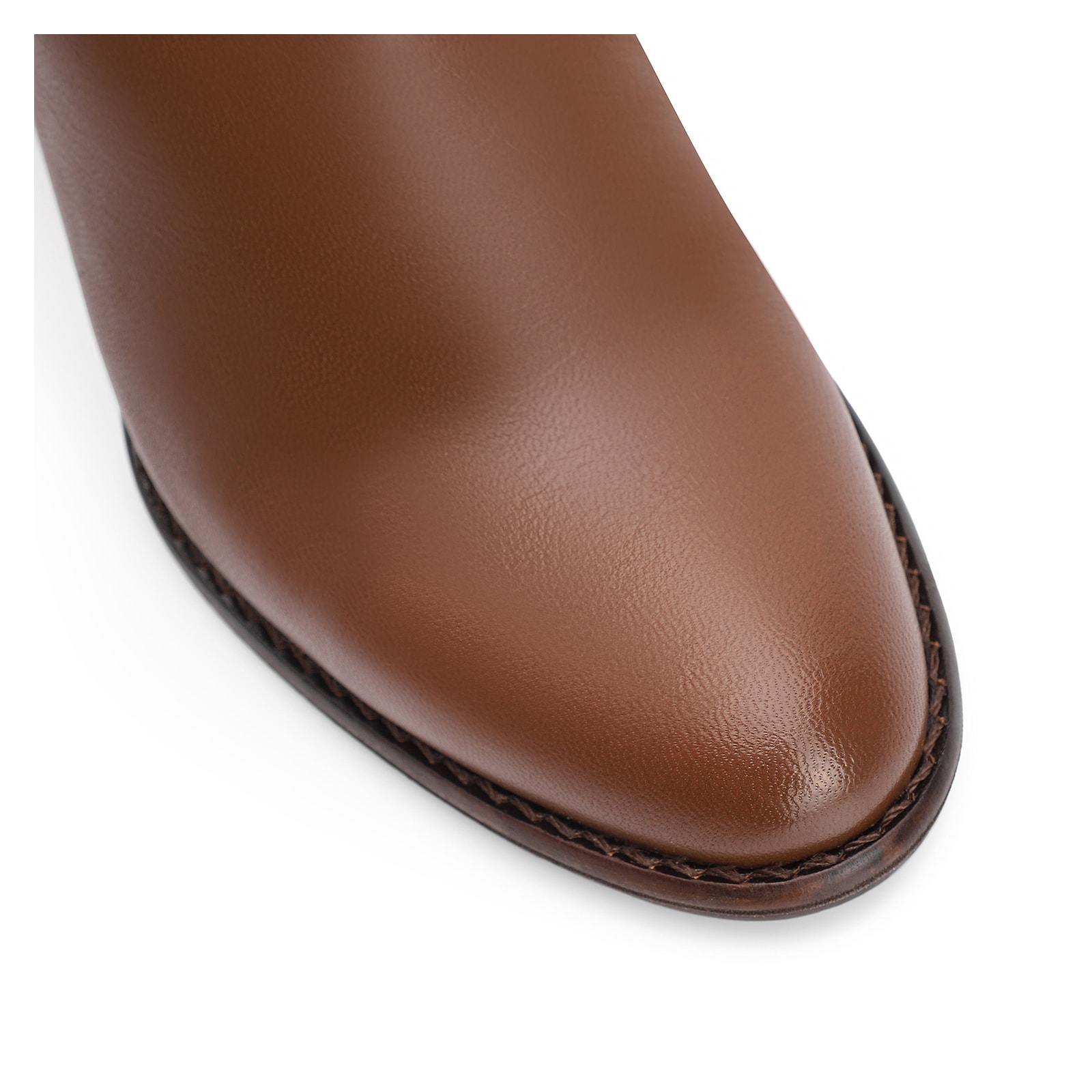 Bota Couro Pelica Marrom Escuro