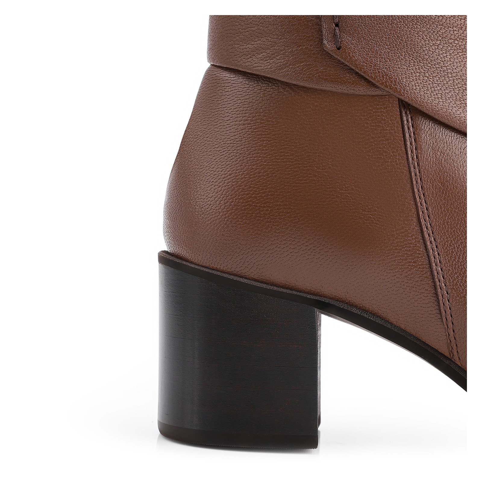 Bota Couro Pelica Marrom Escuro