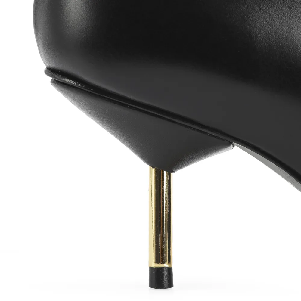 Bota Couro Preto/Dourado - imagem 8