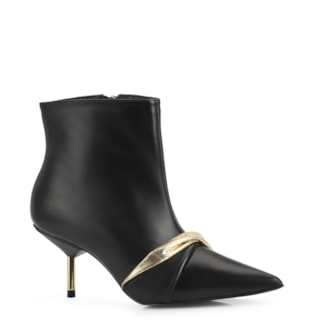 Couro Preto/Dourado