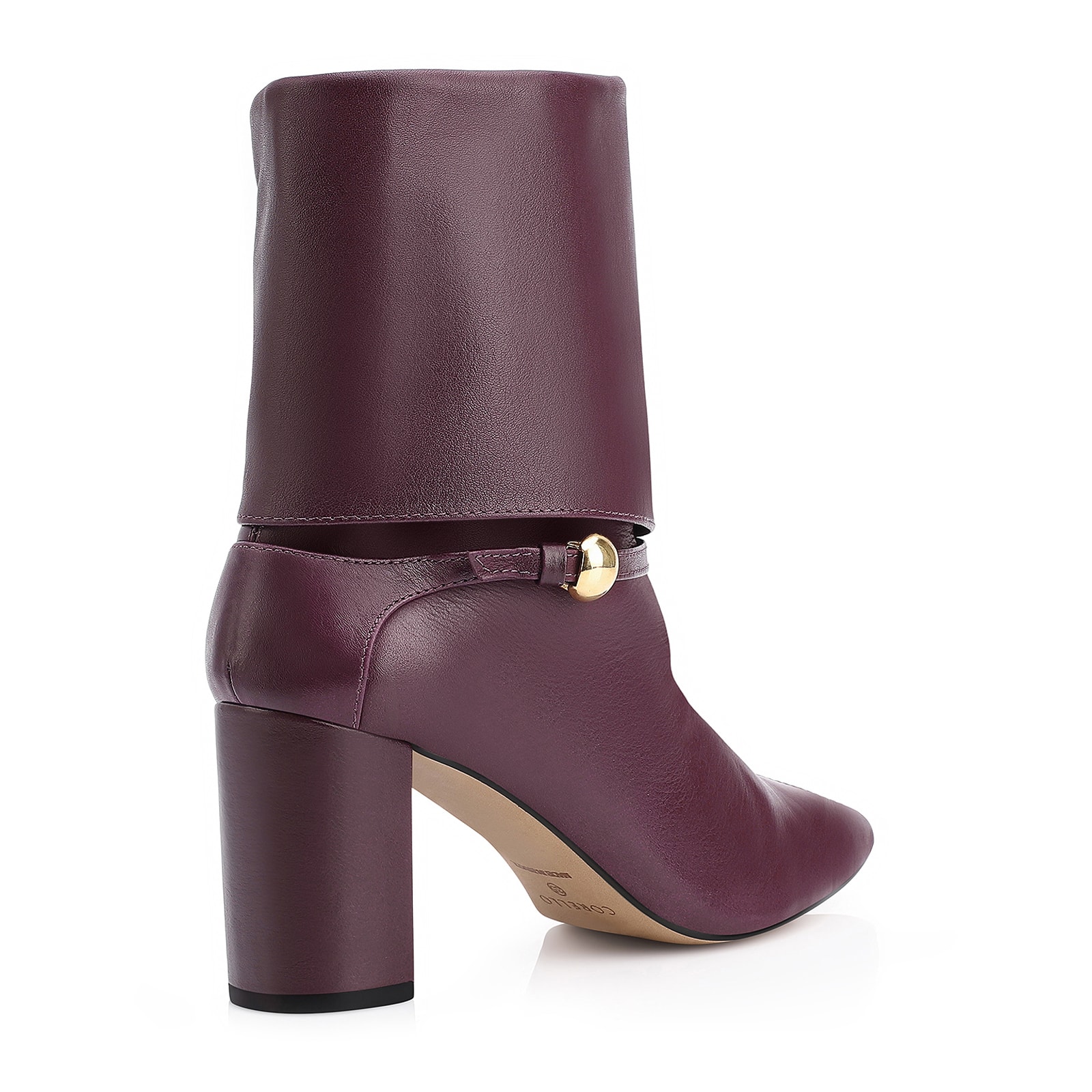 Bota Couro Vinho Escuro