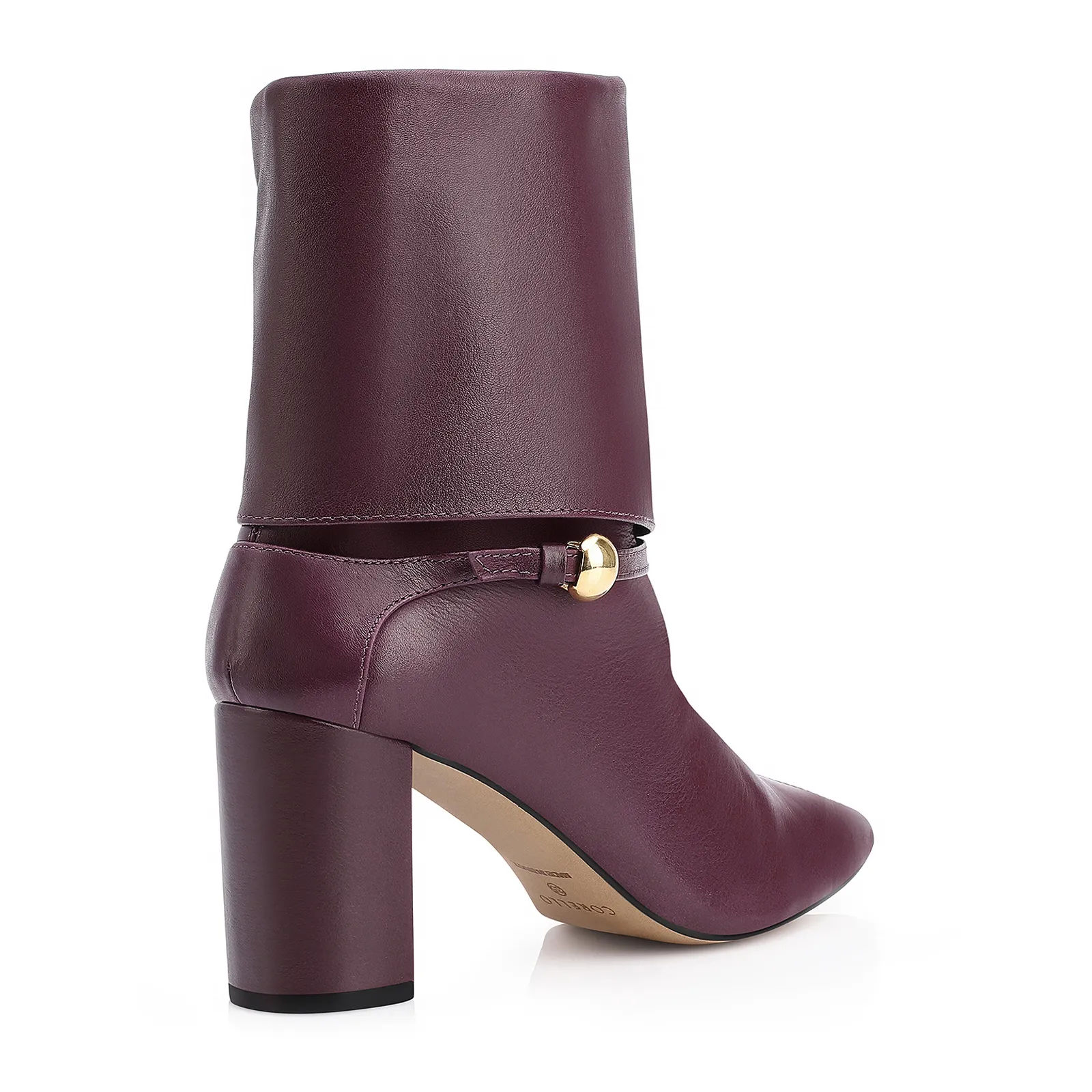 Bota Couro Vinho Escuro
