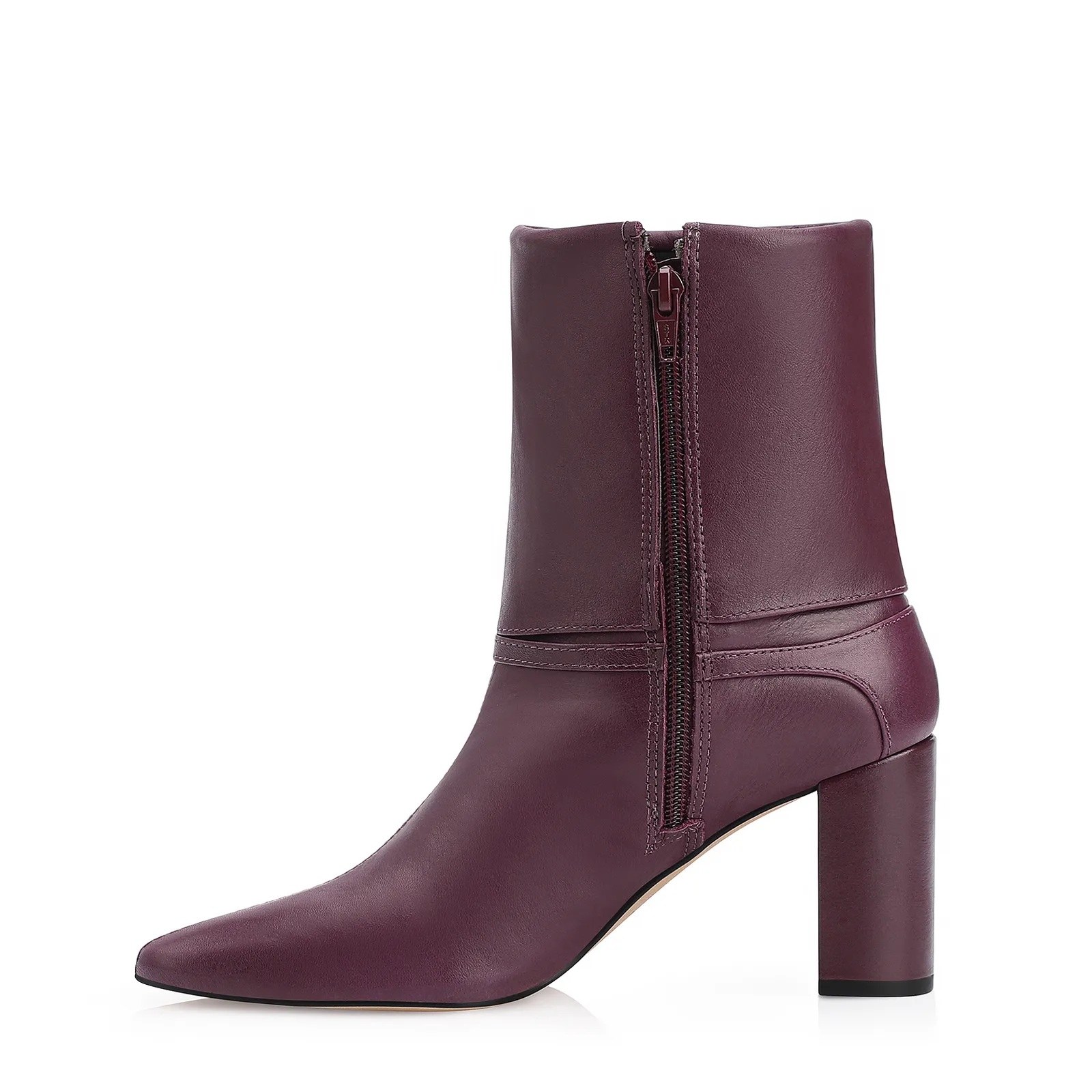 Bota Couro Vinho Escuro