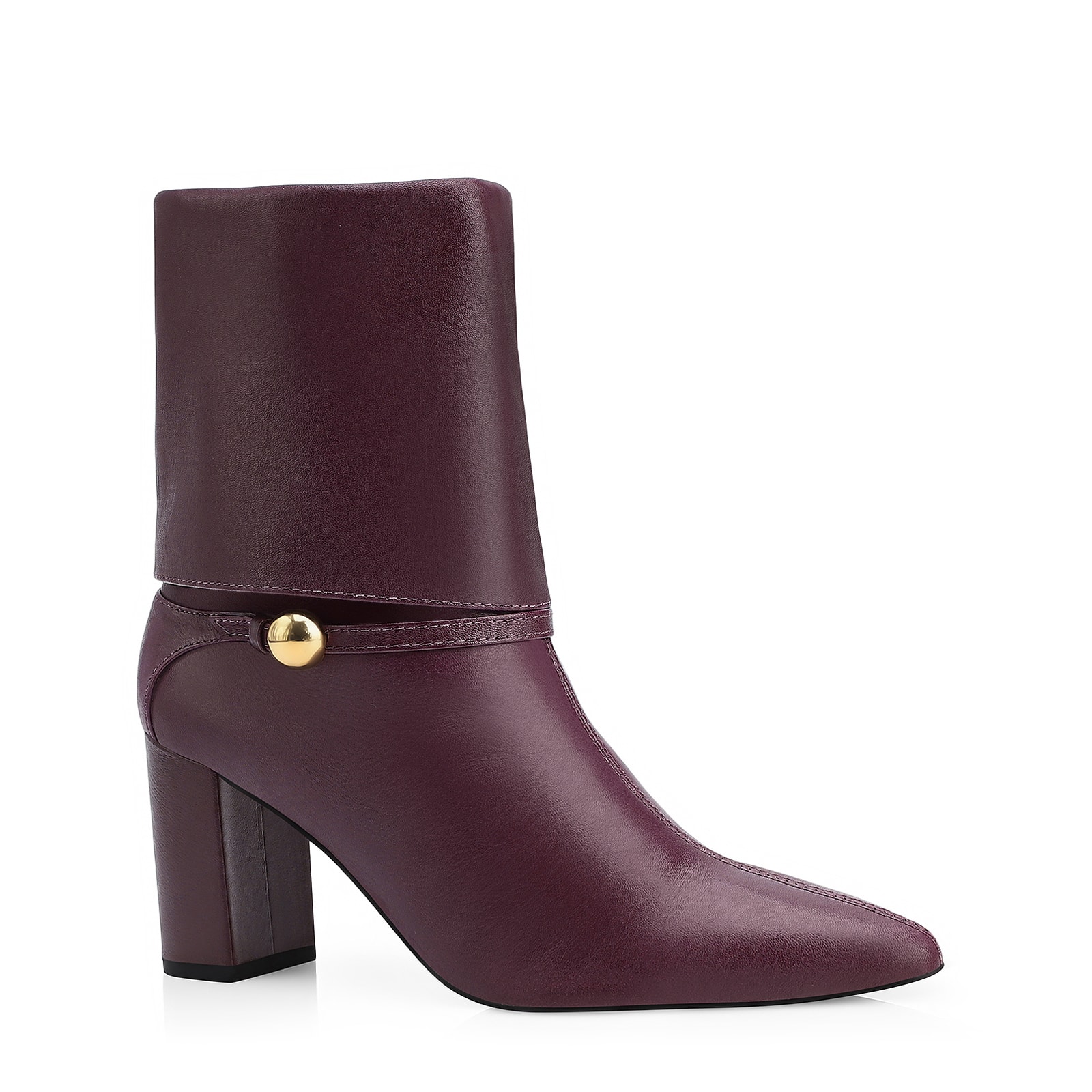 Bota Couro Vinho Escuro