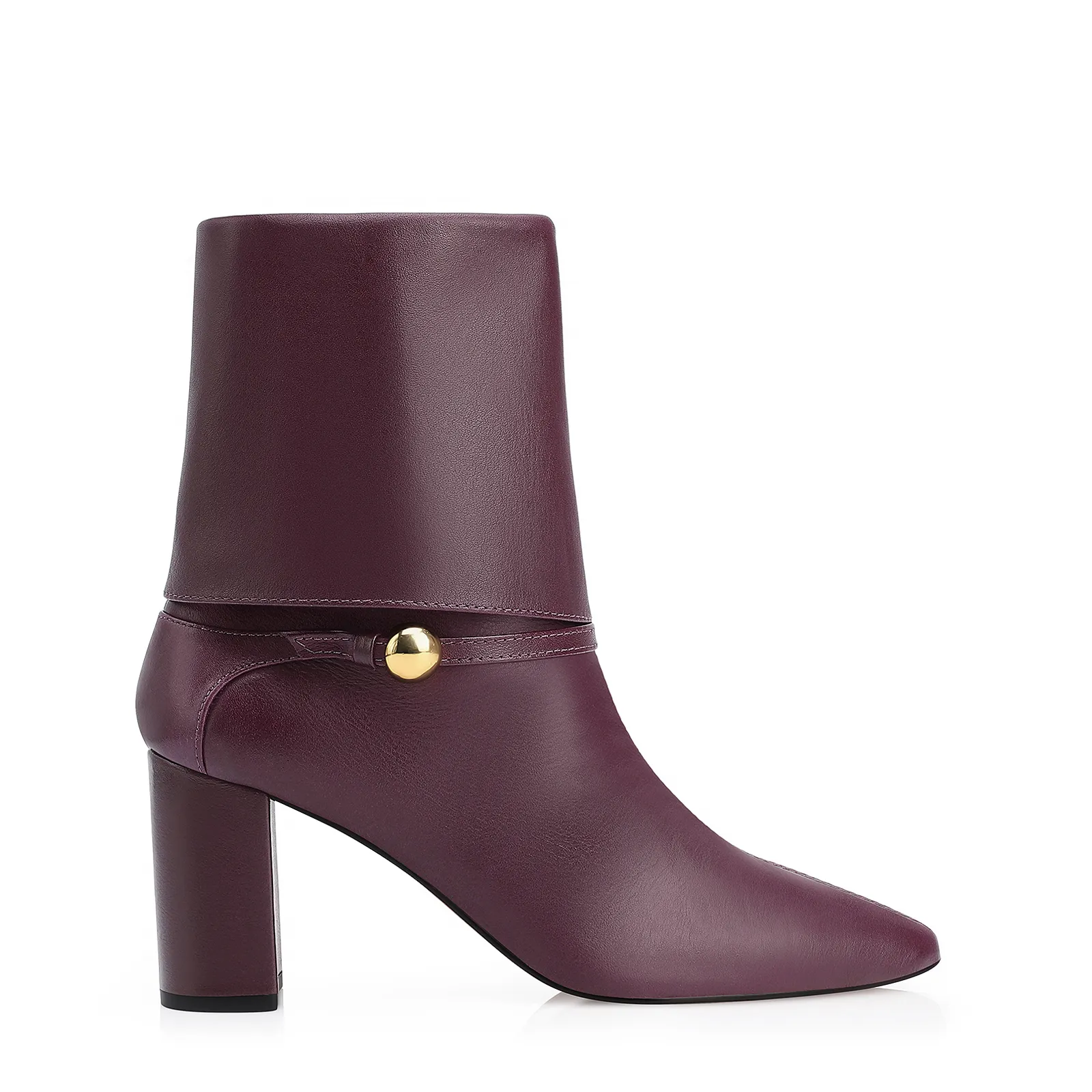 Bota Couro Vinho Escuro