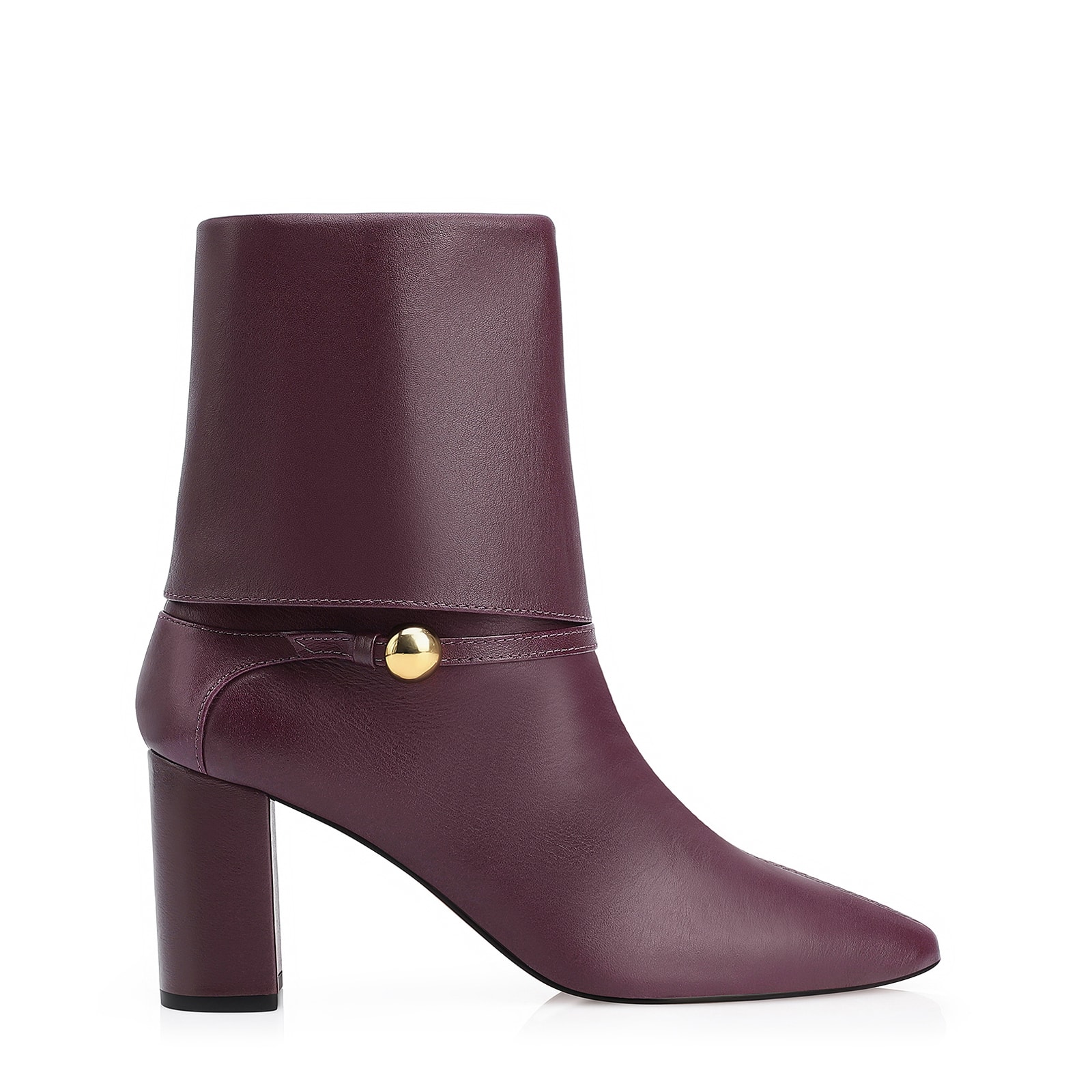 Bota Couro Vinho Escuro