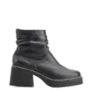 Bota Drapeada Couro Preto - imagem 3