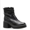 Bota Drapeada Couro Preto - imagem 1