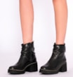 Bota Drapeada Couro Preto - imagem 2