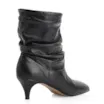 Bota Franzida Couro Preto - imagem 4
