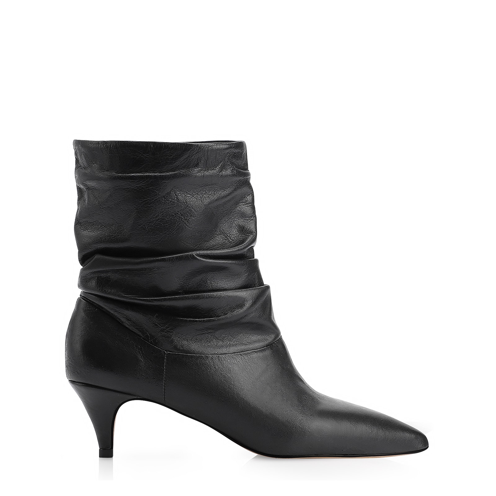 Bota Franzida Couro Preto