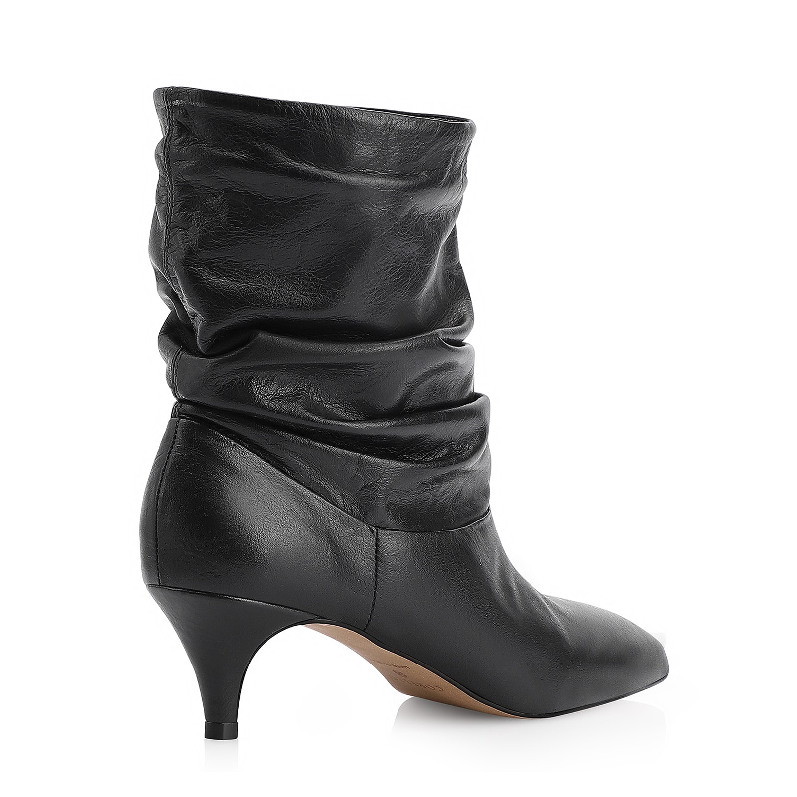 Bota Franzida Couro Preto