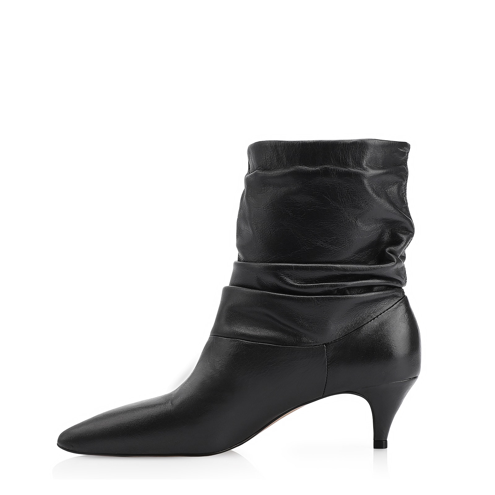 Bota Franzida Couro Preto