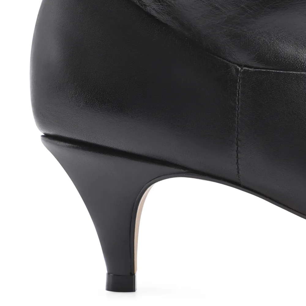 Bota Franzida Couro Preto - imagem 7