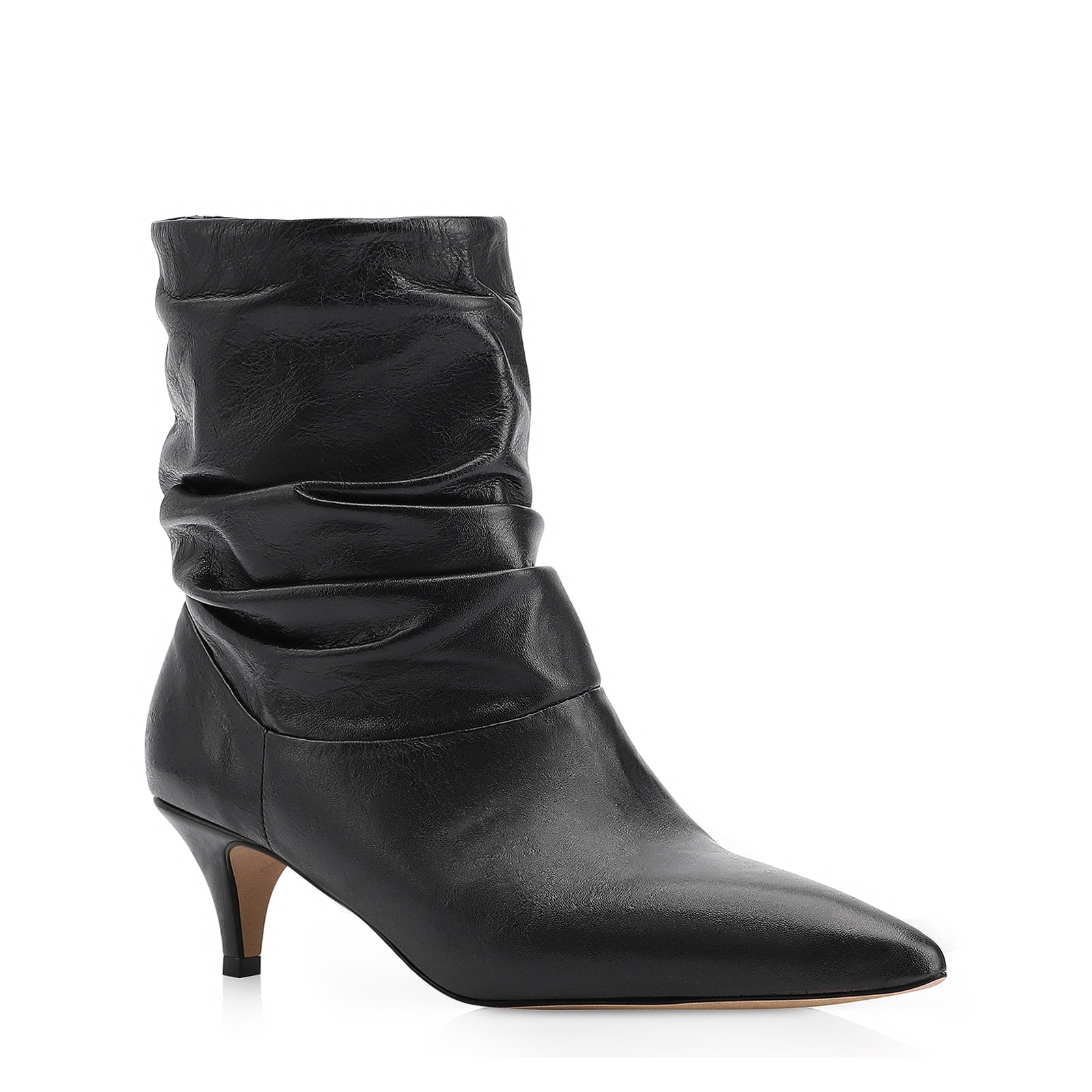 Bota Franzida Couro Preto