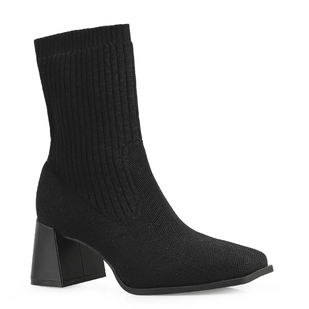 Bota Knit Preto