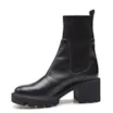 Bota Knitted Couro Preto - imagem 4