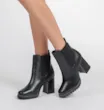 Bota Knitted Couro Preto - imagem 2