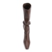 Bota Marrom Cano Alto Salto Alto Couro Alto Slouch - imagem 6