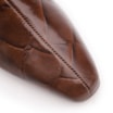 Bota Marrom Cano Alto Salto Baixo Couro Maxi Croco - imagem 7