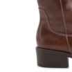 Bota Marrom Cano Alto Salto Baixo Couro Montaria - imagem 8