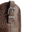 Bota Marrom Cano Alto Salto Médio Couro Croco Western Esporas - imagem 11