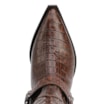 Bota Marrom Cano Alto Salto Médio Couro Croco Western Esporas - imagem 13