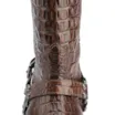 Bota Marrom Cano Alto Salto Médio Couro Croco Western Esporas - imagem 9