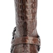 Bota Marrom Cano Alto Salto Médio Couro Croco Western Esporas - imagem 9
