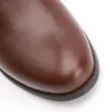Bota Marrom Cano Baixo Salto Baixo Couro Bico Redondo - imagem 7