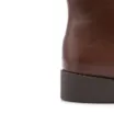 Bota Marrom Cano Baixo Salto Baixo Couro Bico Redondo - imagem 8