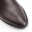 Bota Marrom Cano Baixo Salto Baixo Couro Pesponto - imagem 7