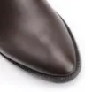 Bota Marrom Cano Baixo Salto Baixo Couro Pesponto - imagem 7