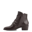 Bota Marrom Cano Baixo Salto Baixo Couro Slouch - imagem 5