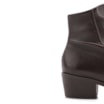 Bota Marrom Cano Baixo Salto Baixo Couro Slouch - imagem 8