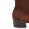 Bota Marrom Cano Baixo Salto Baixo Western Camurça - imagem 8