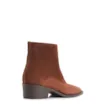 Bota Marrom Cano Baixo Salto Baixo Western Camurça - imagem 4
