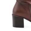 Bota Marrom Cano Baixo Salto Médio Couro Capa - imagem 8
